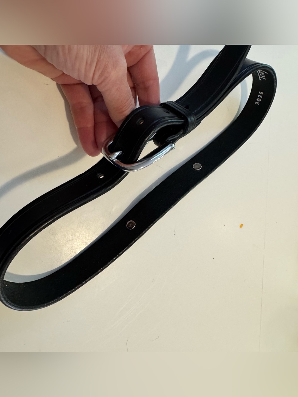 Tory English Bridle Leather Belt - Picture 7 of 10
